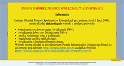 Desktop Screenshot of konopiska.pl